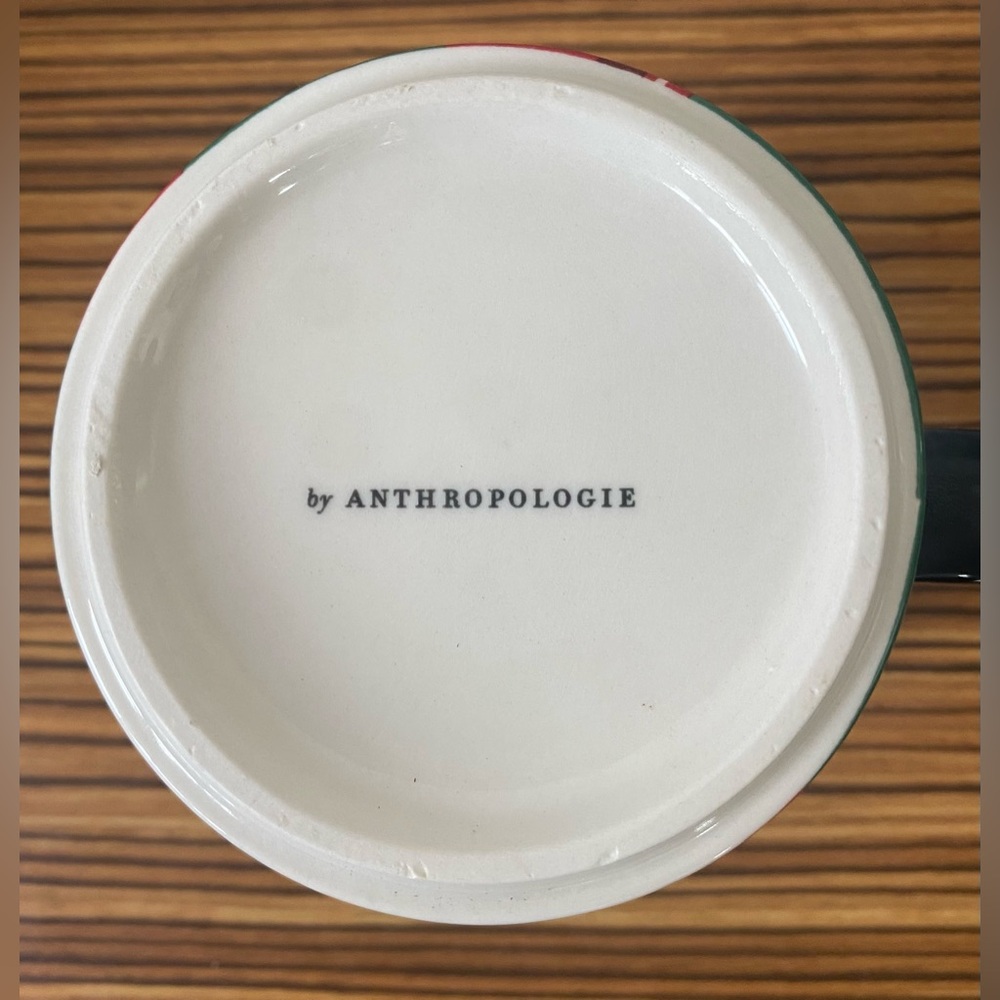 NWT Maeve by Anthropologie stoneware mug with a cherry pattern and "oh la la!" - Picture 4 of 4